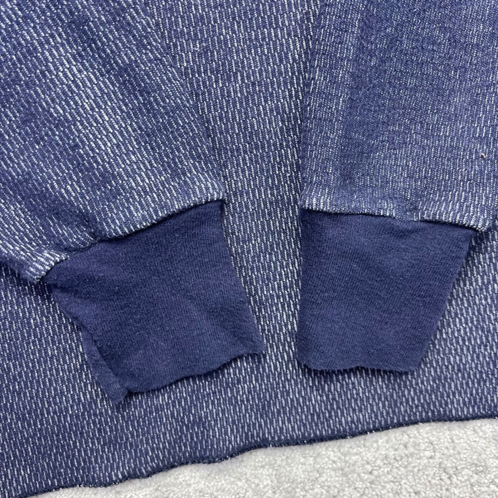 VINTAGE Glacier's‎ Edge Thermal Shirt Mens M Navy Blue Waffle Knit Long Sleeve - Picture 7 of 12